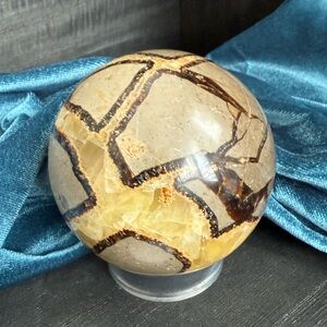 Natural Septarian Sphere with Unique Patterns 2.75 inches
